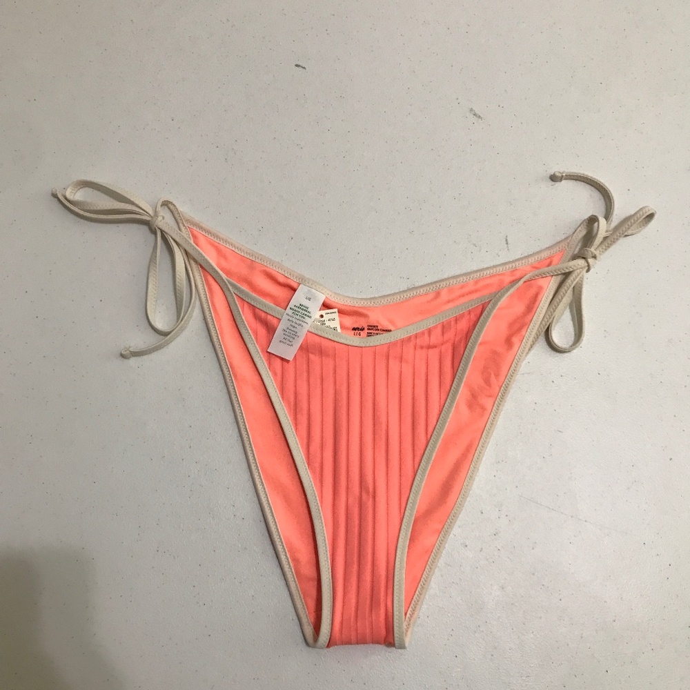 Aerie Wide Rib Low Rise Tie Cheekiest Bikini Bottom